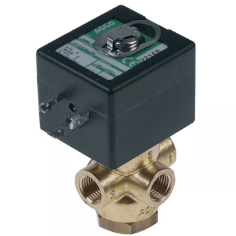 Horeca Parts - Zawór elektromagnetyczny mosiężny 3-drożny 24 VAC przyłącze 1/4" dł. 43 mm -20 do +90°C - Pakowarka próżniowa Henkelman (0280052)