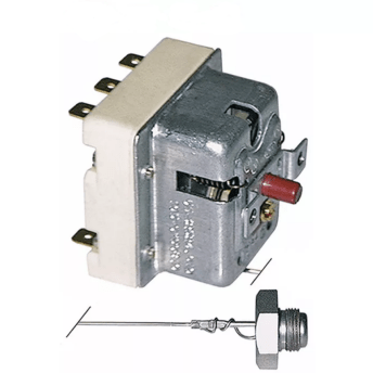 Horeca Parts - Termostat bezpieczeństwa 3-fazowy 330 °C 11x18,5mm dł. kapilary 900mm - Rożen elektryczny Tecnoinox