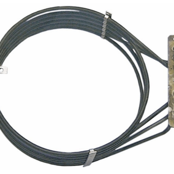 Horeca Parts - Grzałka pieca 6000W 230V dł. 267mm wy. 75mm śr.230mm, kołnierz 140x23mm - Piec Lainox