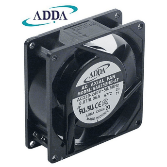 Horeca Parts - Wentylator osiowy dł. 80mm szer. 80mm wys. 25mm 230VAC 13W 14W Adda