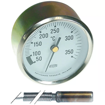 Horeca Parts - Termometr śr. mocowania 60mm temp. max 350°C od 50 do 350°C śr. czujki 6mm dł. czujki 20mm - Inoxtrend, Lotus