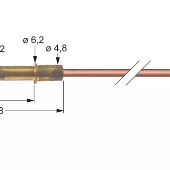 Horeca Parts - Termopara M8x1 dł. 600mm podłączenie do palnika śr. 6mm - Lotus