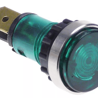 Horeca Parts - Lampa sygnalizacyjna ø 12mm 250V zielony przyłącze Wtyk płaski 6,3mm - Lotus