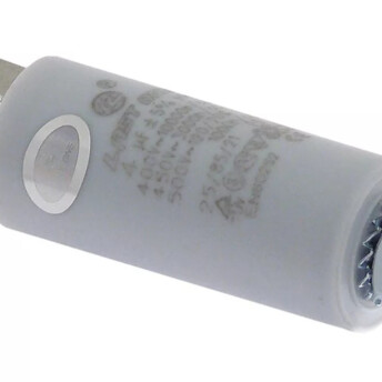 Horeca Parts - Kondensator pracy pojemność 4µF 450V 50/60Hz śr. 31mm dł. 58mm M8 plastik - Zmywarki