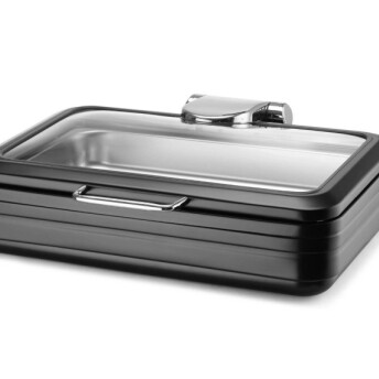 Horeca Parts - Podgrzewacz indukcyjny ze szklaną pokrywą De Luxe Black, GN 1/1 | FINE DINE 473573
