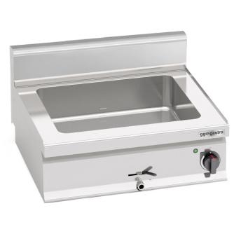 Horeca Parts - Bemar wodny elektryczny - nastawny - 1,2kW - 6x GN 1/4 - z zaworem spustowym - GGM Gastro