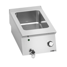 Horeca Parts - Bemar wodny elektryczny - nastawny - 1,2kW - 1x GN 1/1 o wysokości 150mm - z zaworem spustowym - GGM Gastro