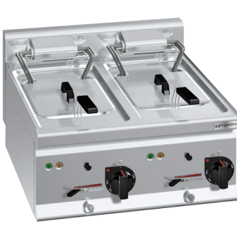 Horeca Parts - Podwójna frytownica elektryczna - 10+10 litrów - 12 kW - GGM Gastro (EFB663M-10+10)