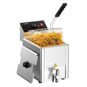 Horeca Parts - Frytownica elektryczna - 8 litrów - 3,25 kW - z kranem spustowym - GGM Gastro (EFH8)