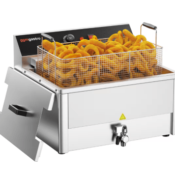 Horeca Parts - Elektryczna frytownica do ryb - 20,4 litra - 5 kW - z kranem spustowym - GGM Gastro (EFJ-30)