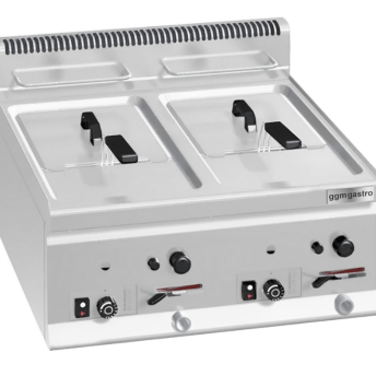 Horeca Parts - Podwójna frytownica gazowa - 8+8 litrów - 13,2 kW - GGM Gastro (GFB663T-8+8)