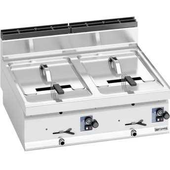 Horeca Parts - Podwójna frytownica gazowa - 10+10 litrów - 13,8 kW - GGM Gastro (GFB873T-10+10)