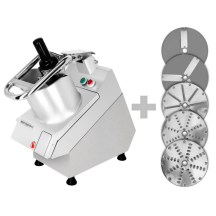 Horeca Parts - Elektryczna krajalnica do warzyw - 750 W - otwór wsadowy Ø 170 mm - włącznie z 5 tarczami do krojenia - GGM Gastro (GSA5)
