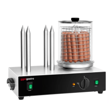 Horeca Parts - Urządzenie do hot-dogów - 1,1kW - z 4 bolcami na bułki - GGM Gastro
