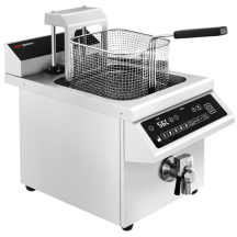 Horeca Parts - Frytownica indukcyjna - 8 litrów - 3,5 kW - z automatycznym podnoszeniem kosza - GGM Gastro (IFLB8)