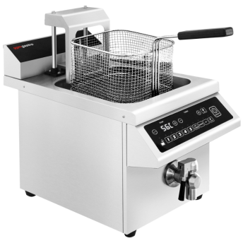 Horeca Parts - Frytownica indukcyjna - 8 litrów - 3,5 kW - z automatycznym podnoszeniem kosza - GGM Gastro (IFLB8)
