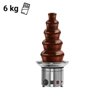 Horeca Parts - Fontanna czekoladowa - 5 pięter - Pojemność: 6kg - Wysokość: 700mm - 280W - GGM Gastro