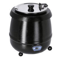 Horeca Parts - Kociołek do zupy - 9L - Cyfrowy - Czarny - GGM Gastro