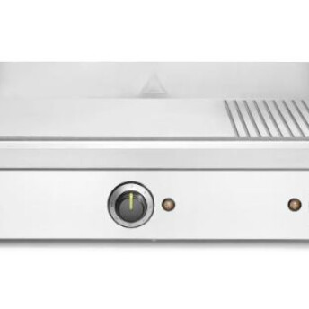 Horeca Parts - Płyta grillowa w ⅓ żebrowana, HENDI, Kitchen Line, 2/3 gładka, 1/3 ryflowana, 220-240V/3500W, 697x474x(H)241mm
