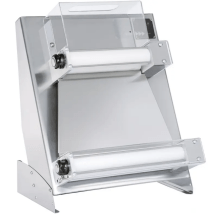 Horeca Parts - Wałkownica elektryczna do pizzy „Touch and Go” 400 z 2 parami wałków, Prismafood, waga porcji ciasta 0,22-0,90 kg, 230V/250W, 585x435x(H)715mm