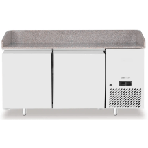 Horeca Parts - Stół chłodniczy do pizzy 2-drzwiowy z granitowym blatem, Arktic, 250L, granitowy, 230V/250W, 1510x800x(H)875mm