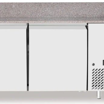 Horeca Parts - Stół chłodniczy do pizzy 2-drzwiowy z granitowym blatem, Arktic, 250L, granitowy, 230V/250W, 1510x800x(H)875mm