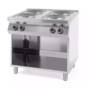 Horeca Parts - Kuchnia elektryczna 4-płytowa Kitchen Line na podstawie otwartej Hendi 226223