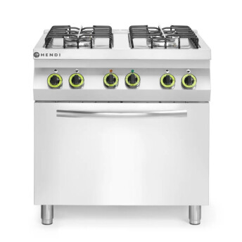 Horeca Parts - Kuchnia gazowa 4-palnikowa z konwekcyjnym piekarnikiem elektrycznym GN 1/1, HENDI, GN 1/1, 230V/3000W, 17000kW, 800x700x(H)900mm
