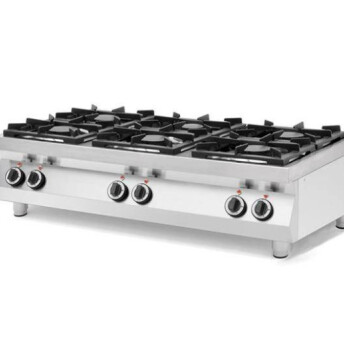 Horeca Parts - Kuchnia gazowa 6-palnikowa Kitchen Line, stołowa HENDI 227398