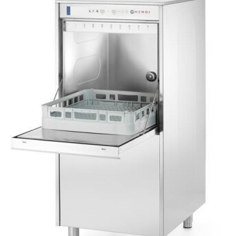 Horeca Parts - Zmywarka do tac i garów 50x60 elektroniczna z dozownikiem detergentu i pompą spustową 5kW 230V Hendi 236567