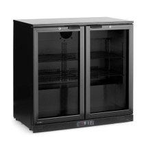 Horeca Parts - Lodówka barowa 2-drzwiowa, Arktic, 180L, czarny, 220-240V/160W, 900x530x(H)865mm