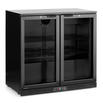 Horeca Parts - Lodówka barowa 2-drzwiowa, Arktic, 180L, czarny, 220-240V/160W, 900x530x(H)865mm