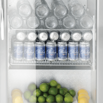 Horeca Parts - Lodówka barowa podblatowa 1-drzwiowa, Arktic, 75L, srebrny, 230V/175W, 530x500x(H)835mm