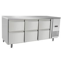 Horeca Parts - Stół chłodniczy z 6 szufladami, Arktic, 420L, 230V/400W, 1795x700x(H)879mm