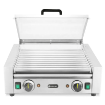 Horeca Parts - Podgrzewacz rolkowy do parówek dwustrefowy, z energooszczędną pokrywą, HENDI, 11 rolek, 230V/980W, 566x527x(H)259mm