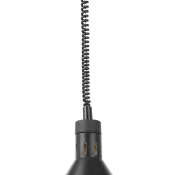 Horeca Parts - Lampa do podgrzewania potraw wisząca, stożkowa, HENDI, czarny, 230V/250W, fi.275x(H)250mm