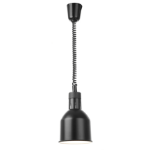 Horeca Parts - Lampa do podgrzewania potraw wisząca, cylindryczna, HENDI, czarny, 230V/250W, fi.175x(H)250mm