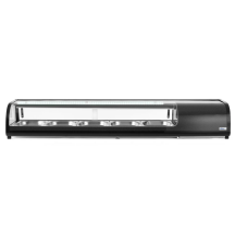 Horeca Parts - Witryna chłodnicza do sushi, Arktic, W zestawie pojemniki: 4x GN 1/3 (H) 40 mm., GN 1/3, czarny, 220-240V/190W, 1177x426x(H)296mm