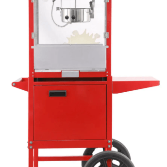 Horeca Parts - Urządzenie do popcornu z wózkiem, HENDI, czerwony, 220-240V/1155W, 940x510x(H)1553mm