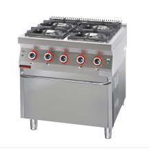 Horeca Parts - Kuchnia gazowa z piekarnikiem gazowym kromet- 700.KG-4/PG-2