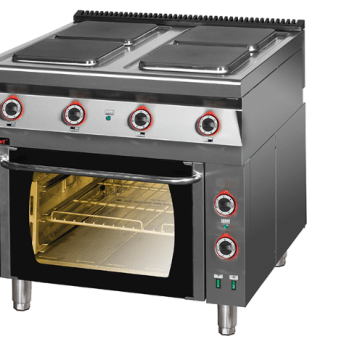 Horeca Parts - Kuchnia gazowa z piekarnikiem elektrycznym kromet - 900.KG-4PE/T