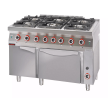 Horeca Parts - Kuchnia gazowa z piekarnikiem gazowym kromet 900.KG-6/PG