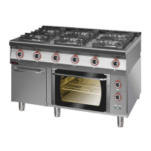 Horeca Parts - Kuchnia gazowa z piekarnikiem elektrycznym - 900.KG-6PE/T