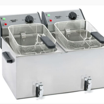 Horeca Parts - Frytownica nastawna 2x8 l z kranem Stalgast 777326