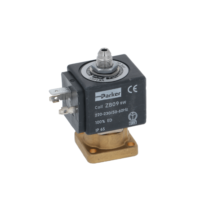 Horeca Parts - Elektromagnes 3-drożny PARKER VE128IR 230V 50/60Hz max 10 bar cewka ZB09 9W - Ekspres do kawy kolbowy Cimbali, Faema, Saeco, San Remo