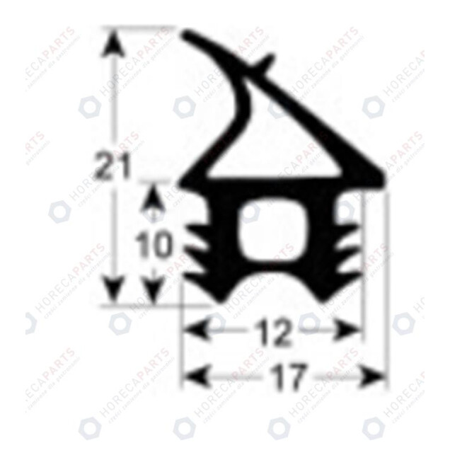 Horeca Parts - Uszczelka drzwi-szerokość 405mm, długość 440mm - Piec Lainox CEV061X