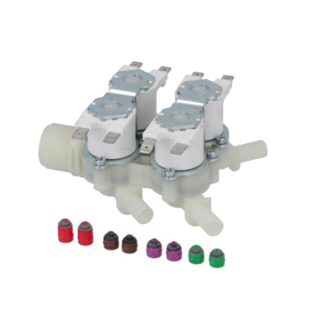 Horeca Parts - Elektrozawór 4-drożny prosty 3/4''/10mm 0,10l/0,25l/0,30l/1,87-2,36l/min