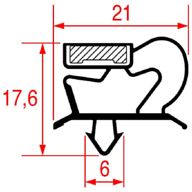Horeca Parts - Uszczelka 670x410 schładzarki szokowe Foinox