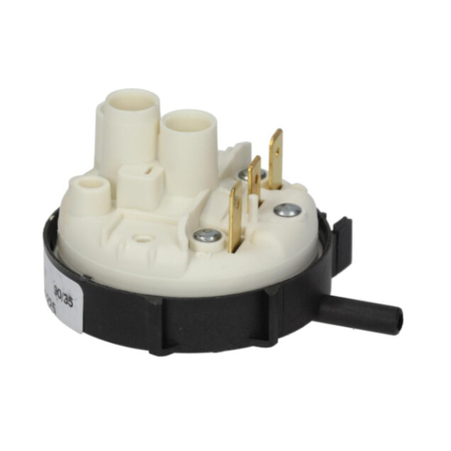 Horeca Parts - Hydrostat / presostat 1 poziomu, 90/35 mbar, przyłącze 6 mm, Ø 58 mm, przyłącze poziome, 250V 16A, max 85°C - Zmywarka Silanos