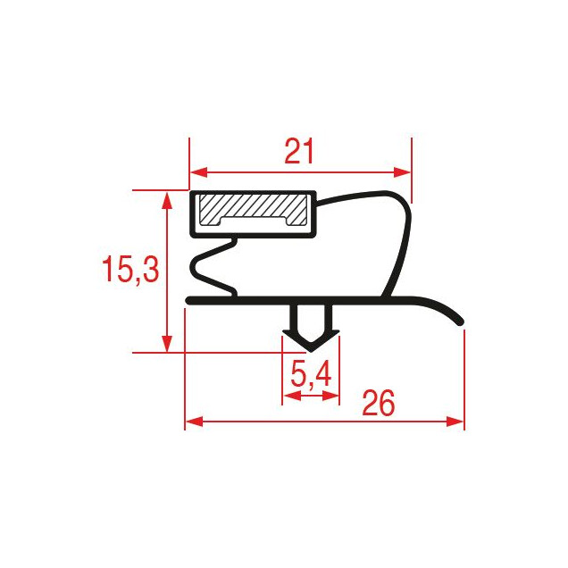 Horeca Parts - Uszczelka stołu chłodniczego 585x465 mm